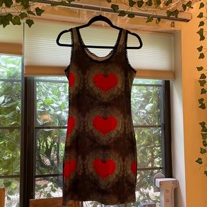 Omighty green and red heart dress